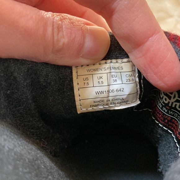 Woolrich Limited Edition Buffalo Check Plaid Flannel Wool Wooden Mules Clogs 7.5 - Picture 9 of 12